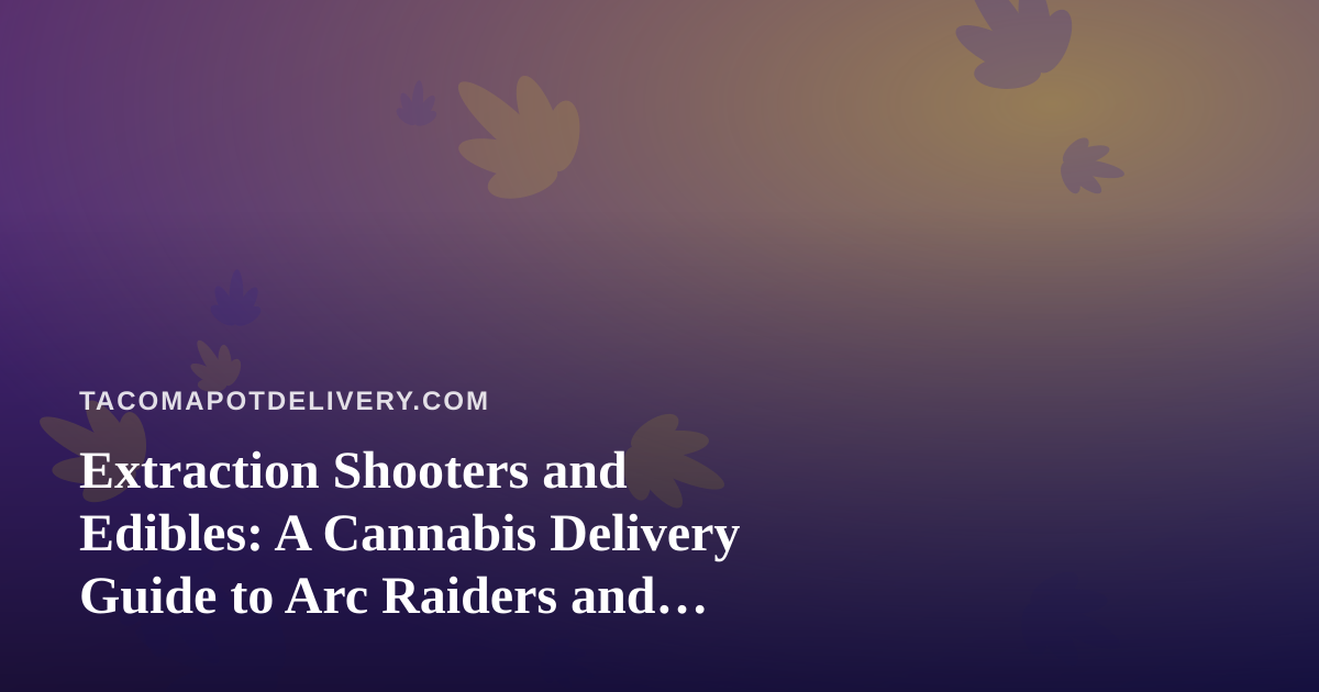 Extraction Shooters and Edibles: A Cannabis Delivery Guide to Arc Raiders and Wardogs Streaming