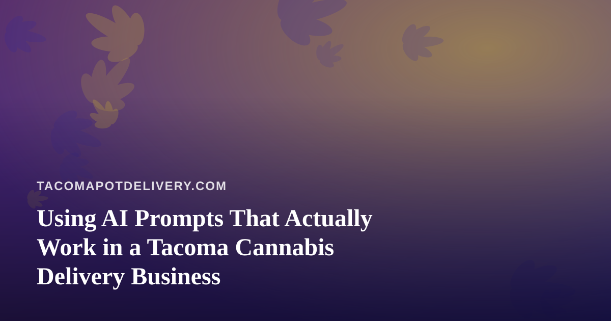 Using AI Prompts That Actually Work in a Tacoma Cannabis Delivery Business